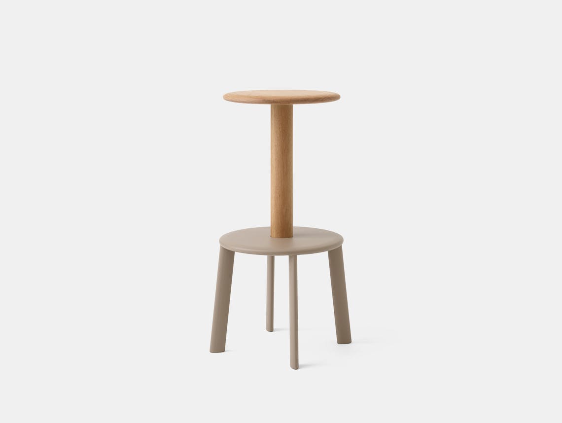 And tradition massif bar stool av40 oak grey beige