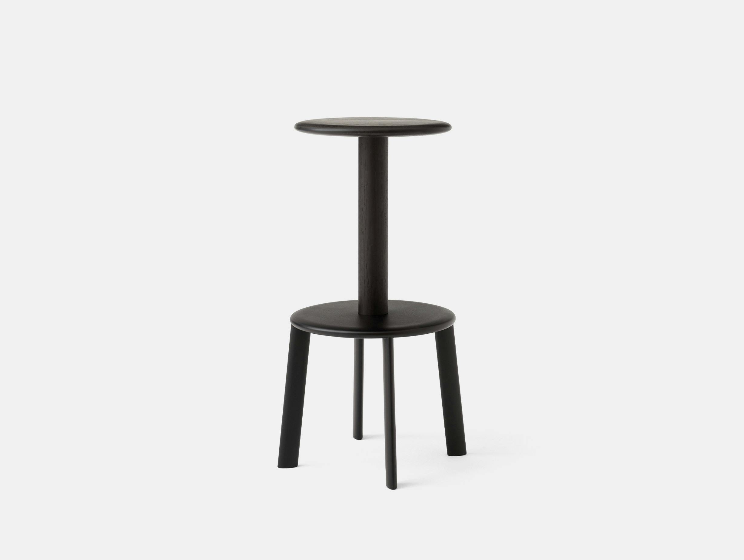 And tradition massif bar stool av40 warm black dark stained oak