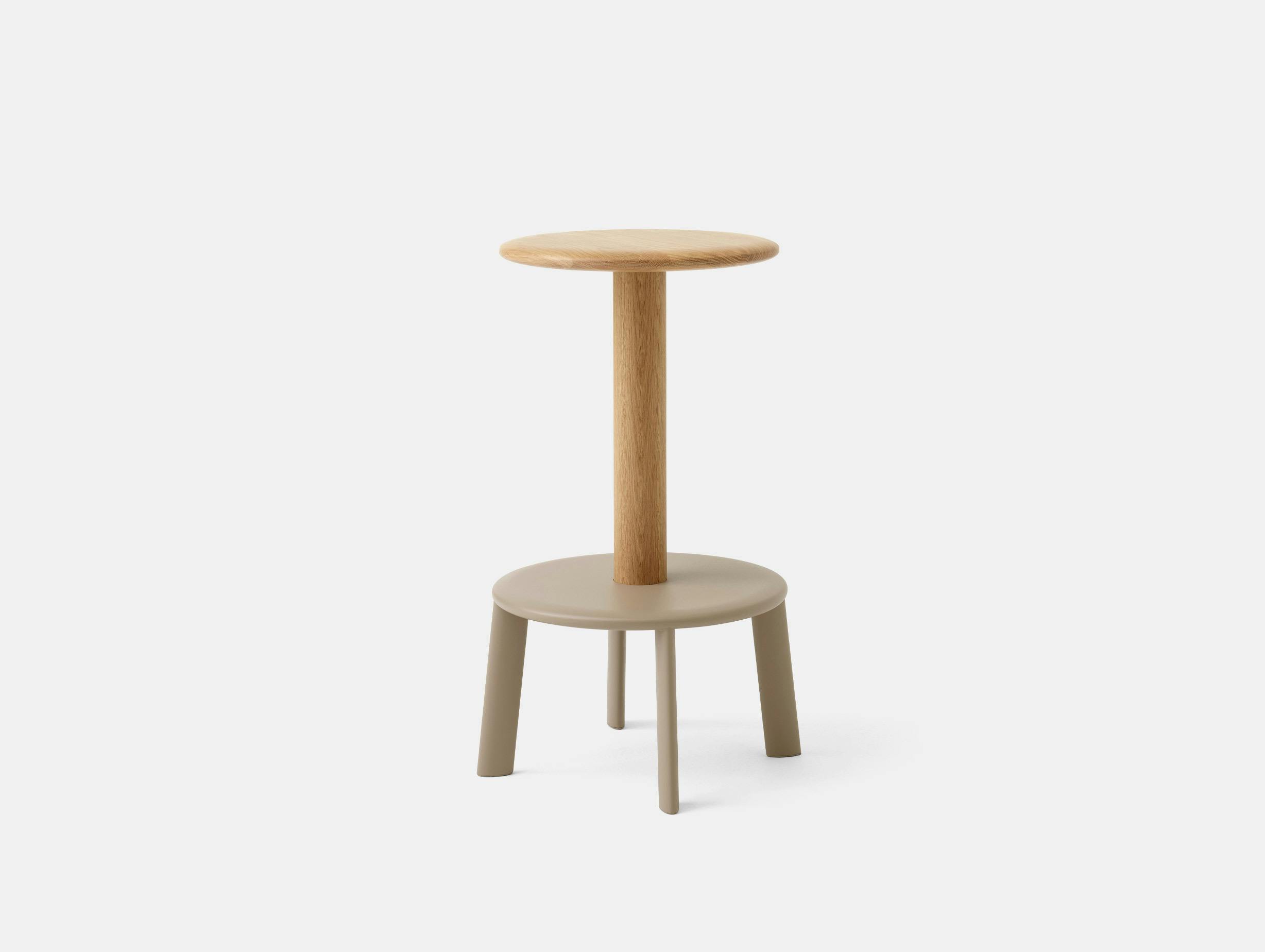 And tradition massif counter stool av39 oak grey beige