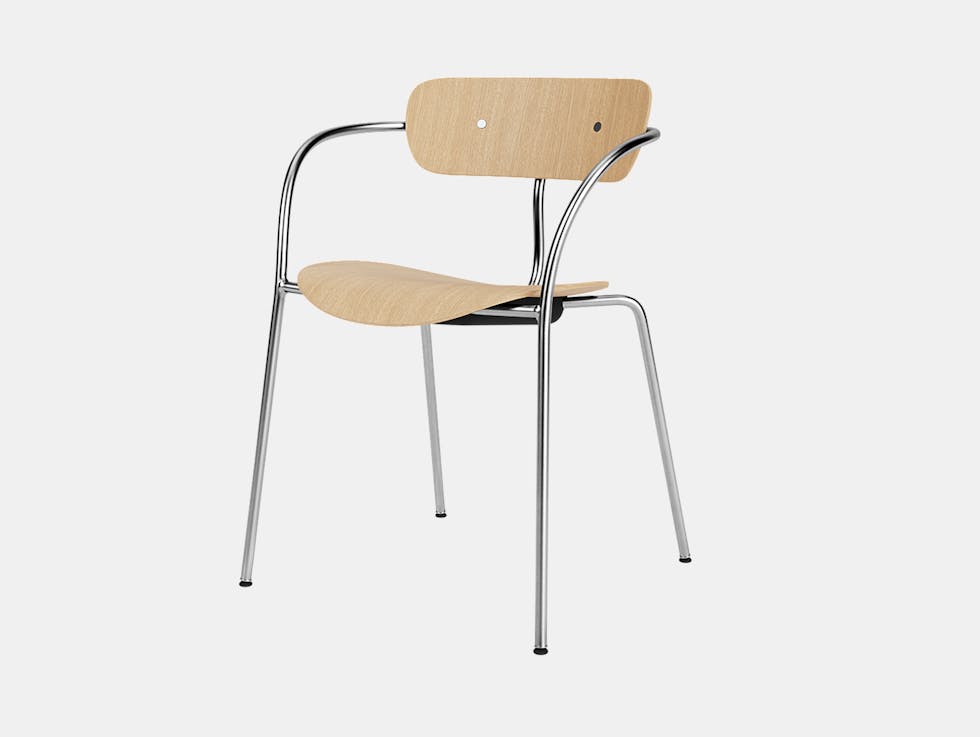 Andtradition pavilion AV2 oak chrome