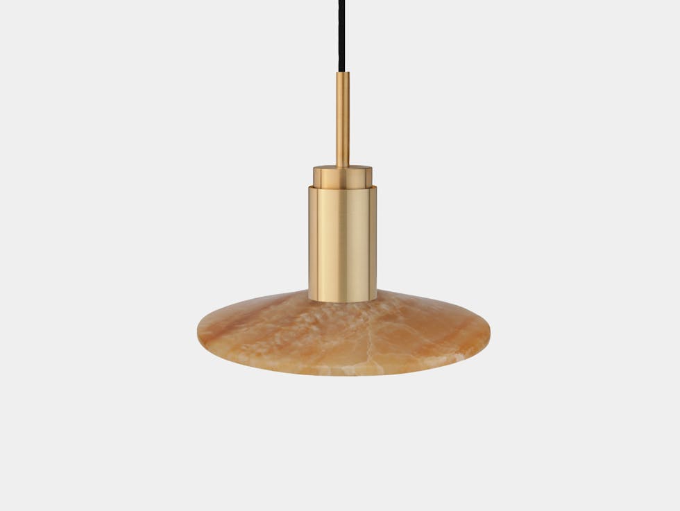 Donya Onyx Solar Pendant Light, Amber image
