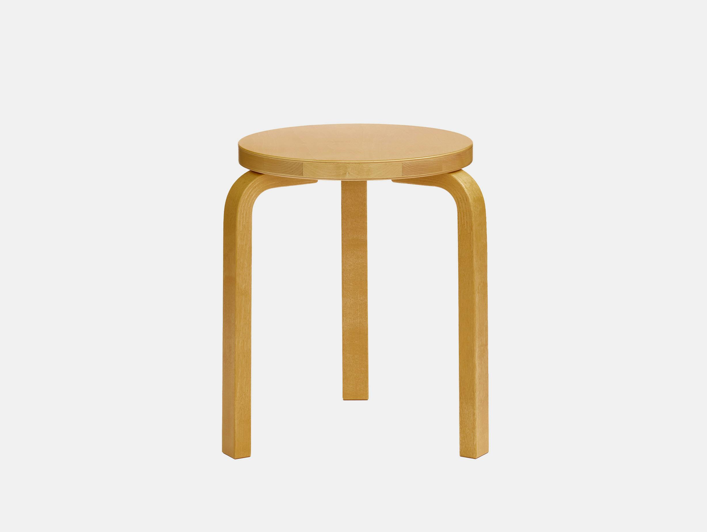 Artek alvar aalto stool 60 honey lacquered birch
