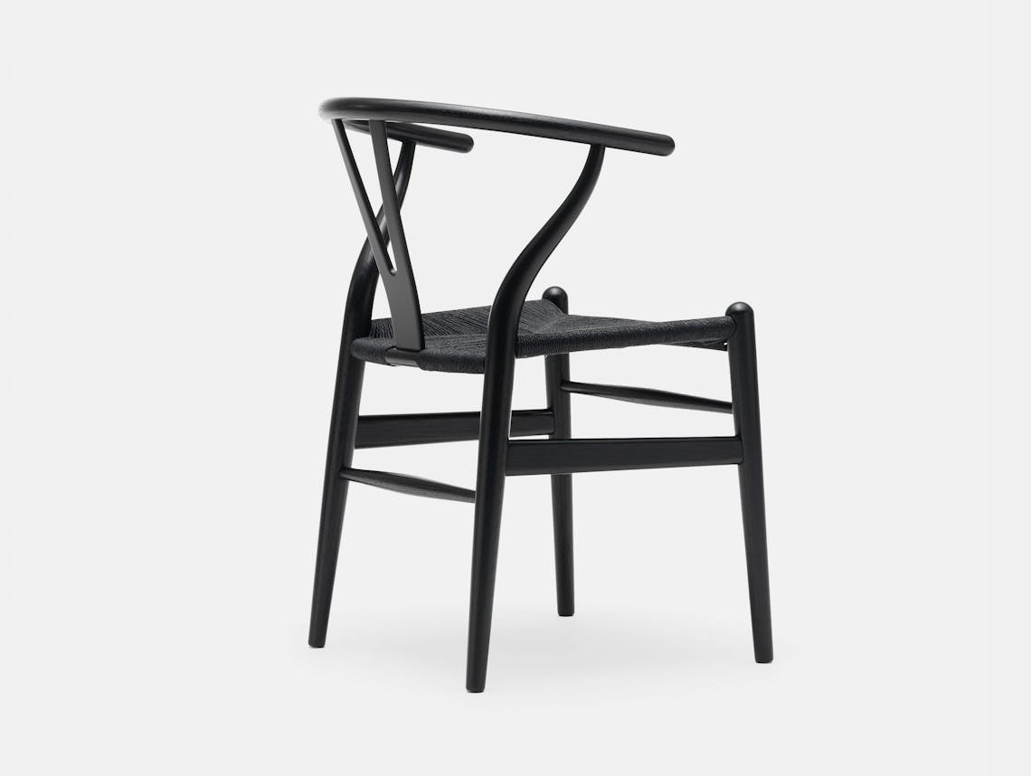Carl Hansen CH24 Wishbone Chair Black Black Hans Wegner