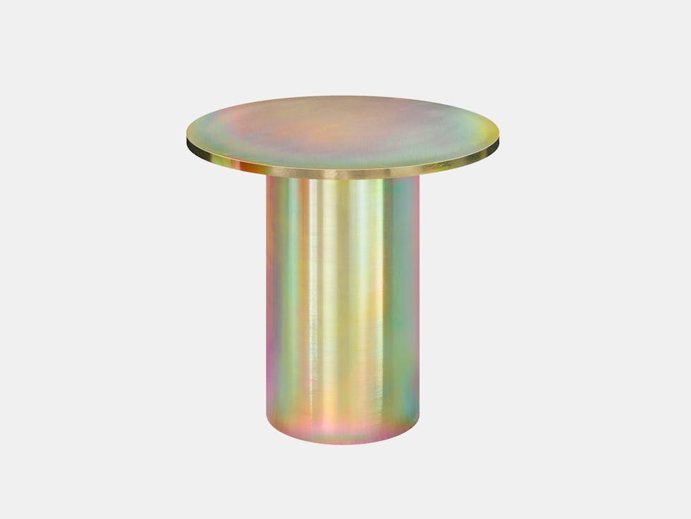 E15 enoki metal side table yellow zinc