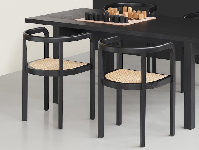 E15 Stuttgart Chair Oak Cane Vienna Weave Richard Herre lifestyle2