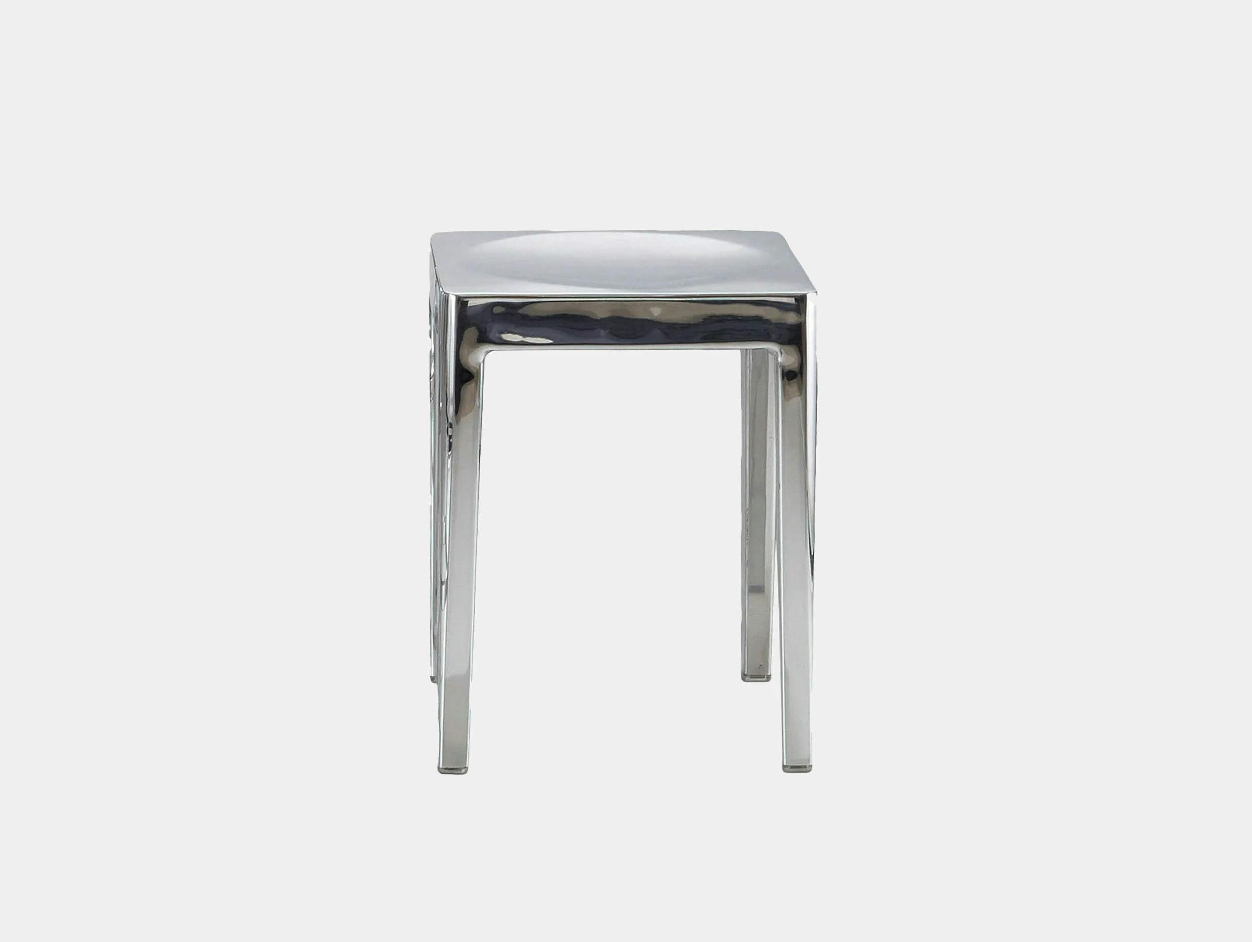 Emeco stool small philippe starck polished