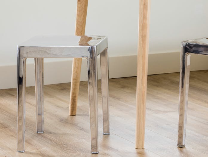 Emeco stool small philippe starck story 1 polished