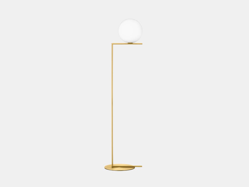 Flos Ic F2 Floor Light Brass 2 Michael Anastassiades