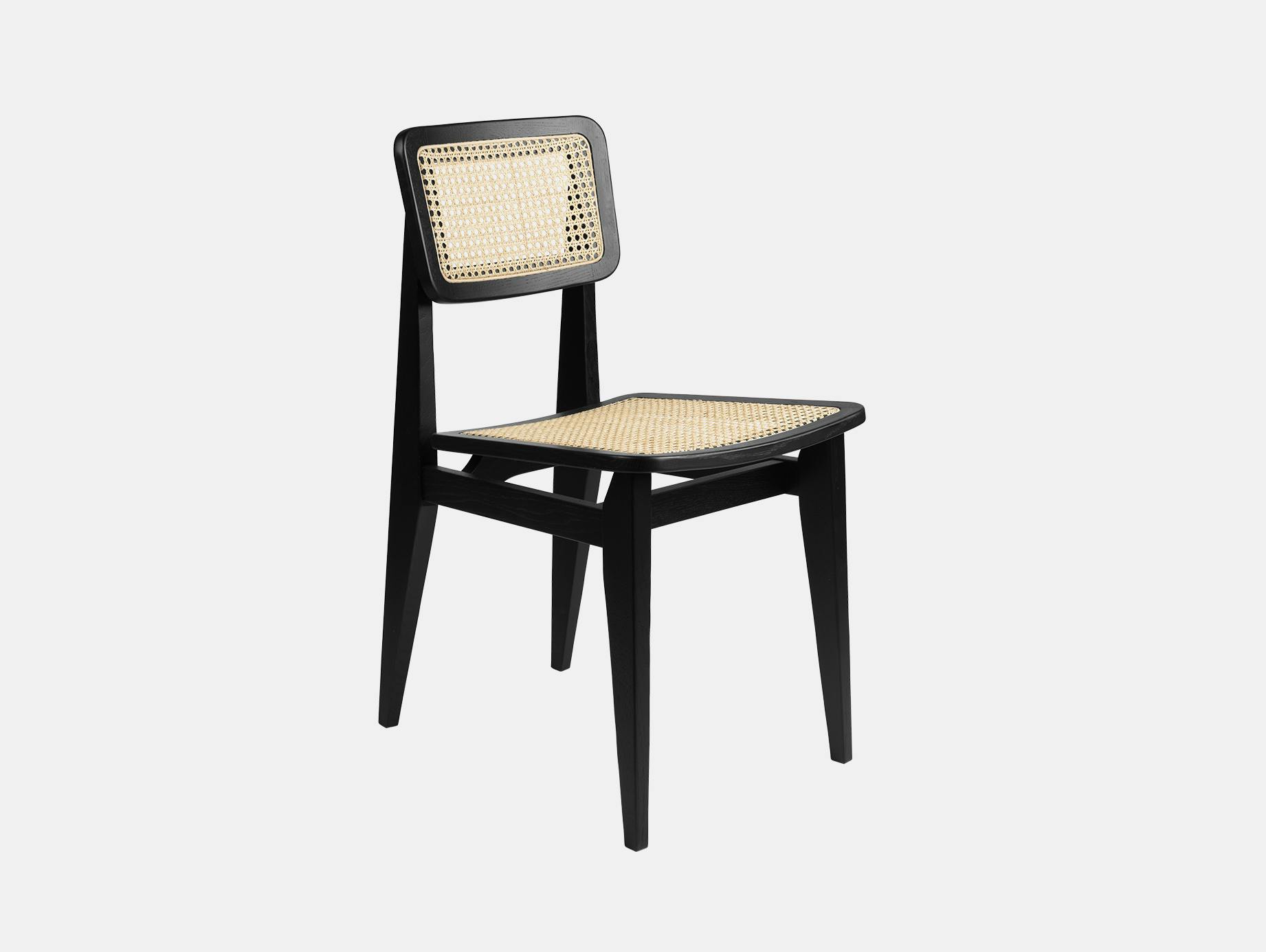 Gubi c chair dining all cane blk oak