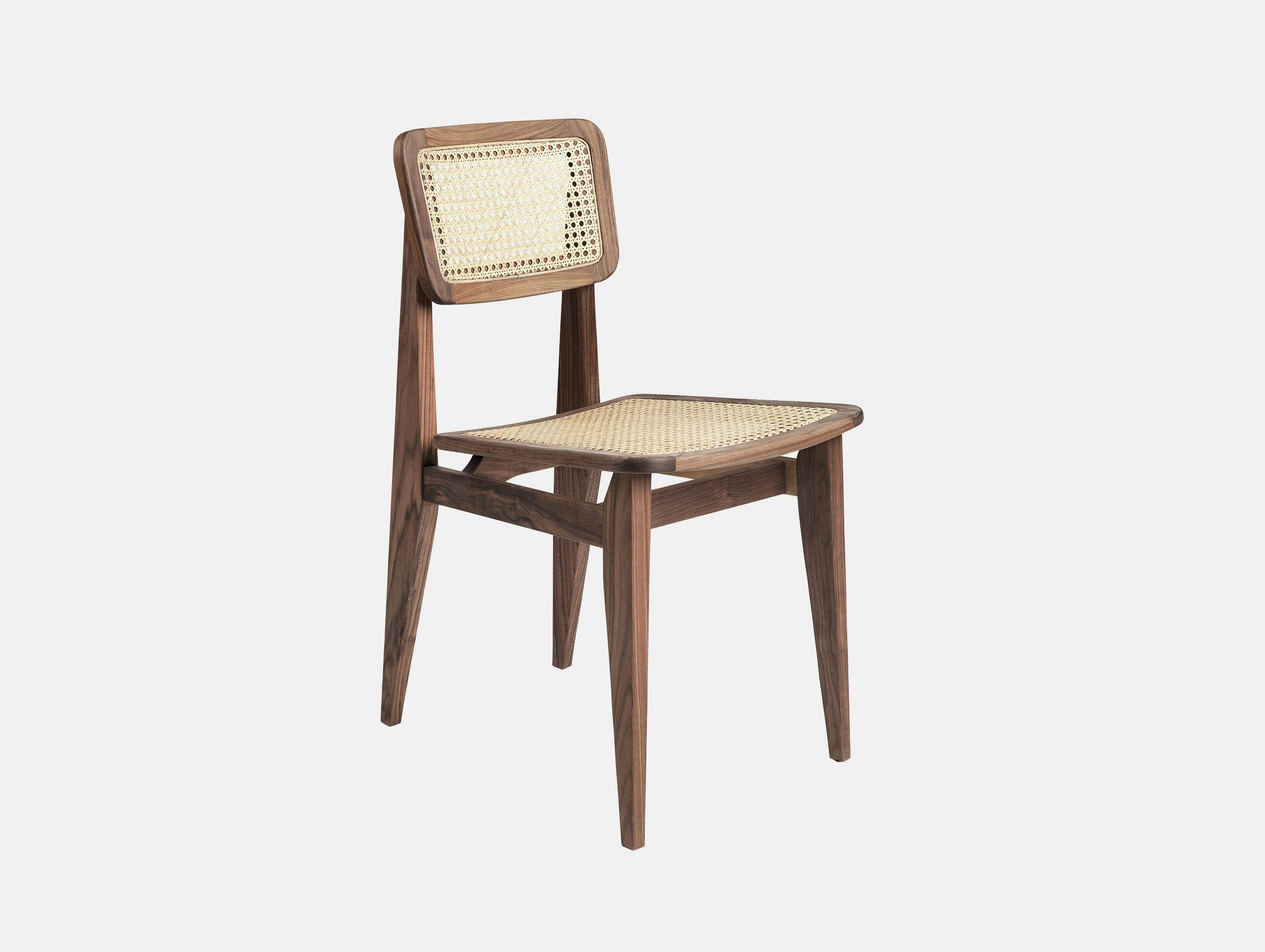 Gubi C Chair Dining Chair walnut cane Marcel Gascoin