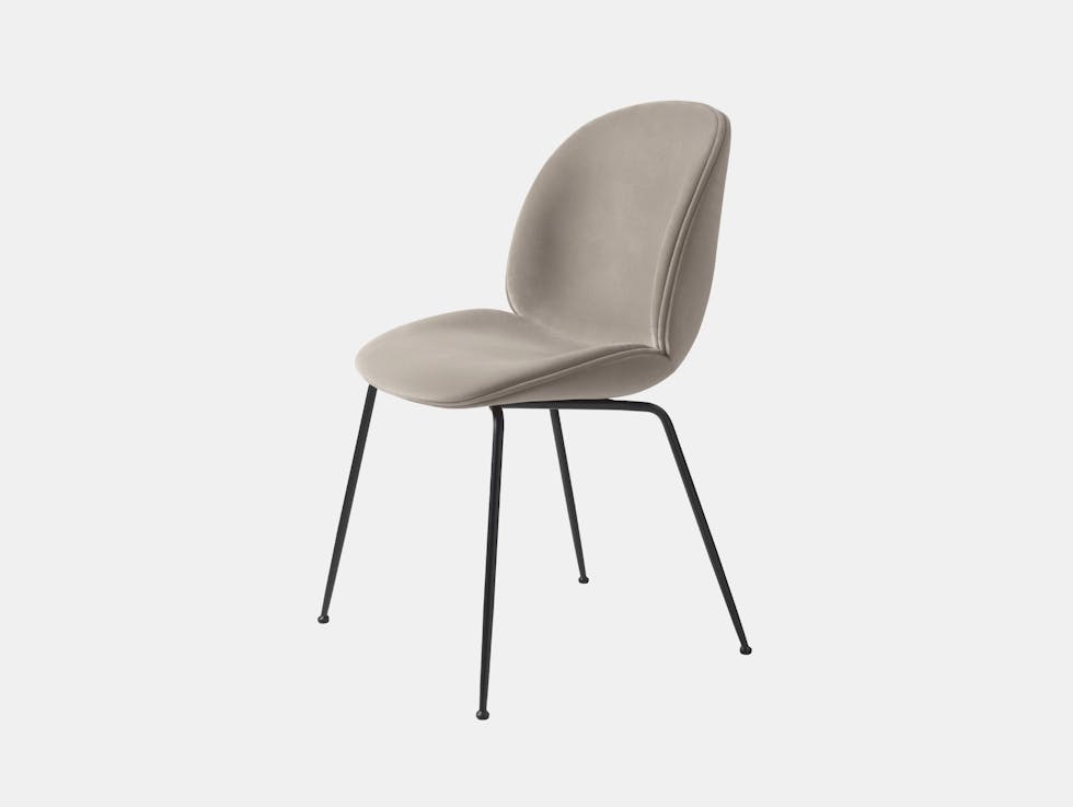 Gubi gam fratesi beetle dining chair fully upholstered gubi velvet g075