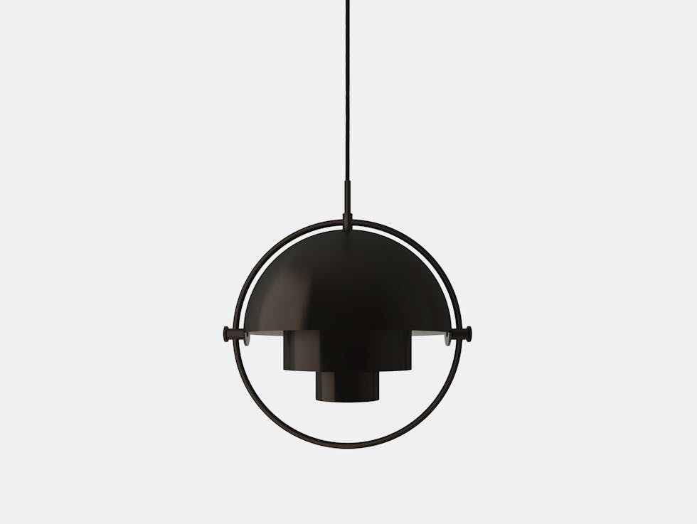 Gubi multi lite pendant black brass