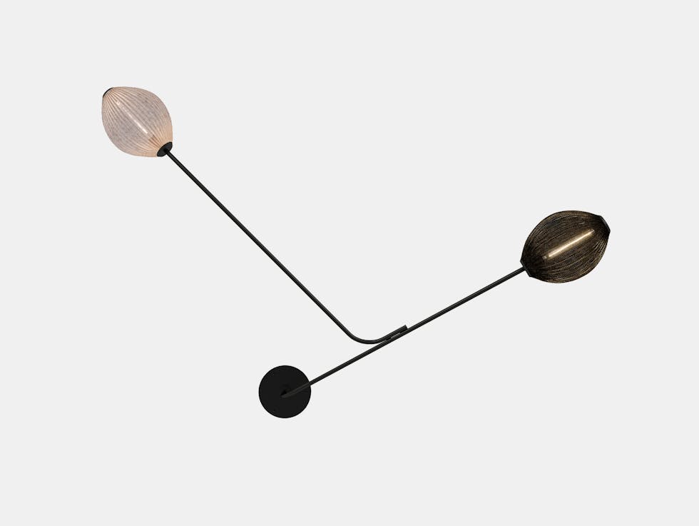 Gubi satellite wall lamp black white