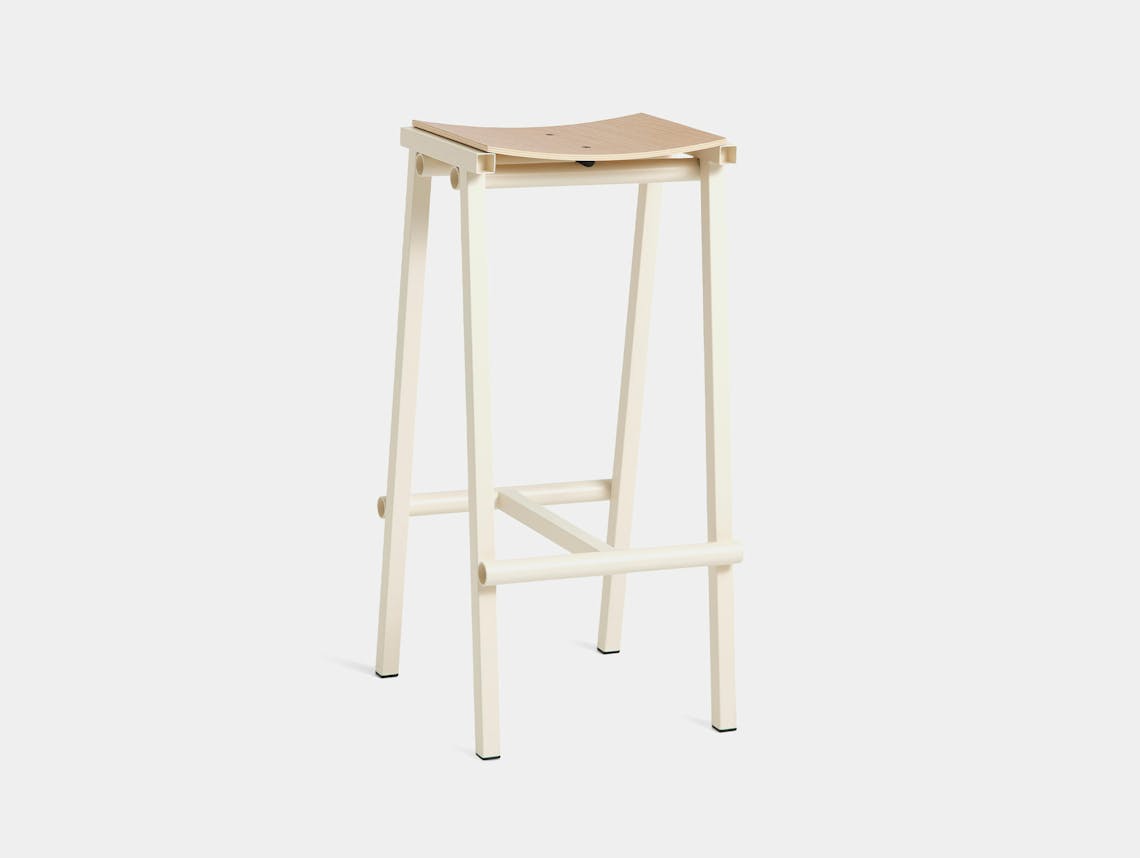 Hay marc morro taburete 8 bar stool h75 oak seat eggshell base