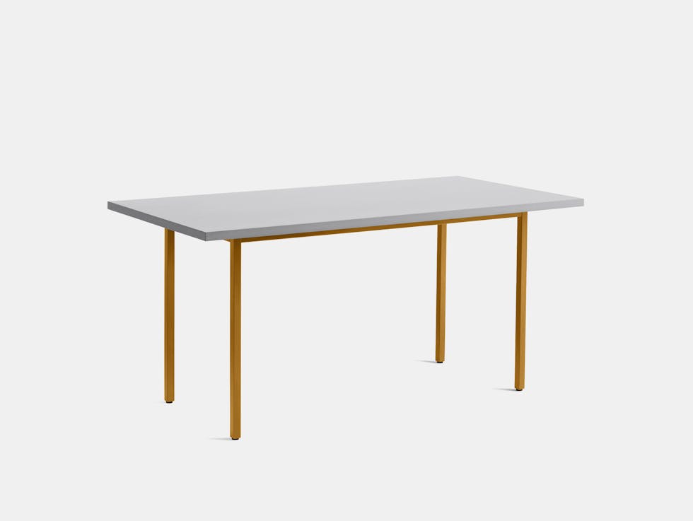 Hay muller van severen two colour table rectangle grey ochre legs 160x82