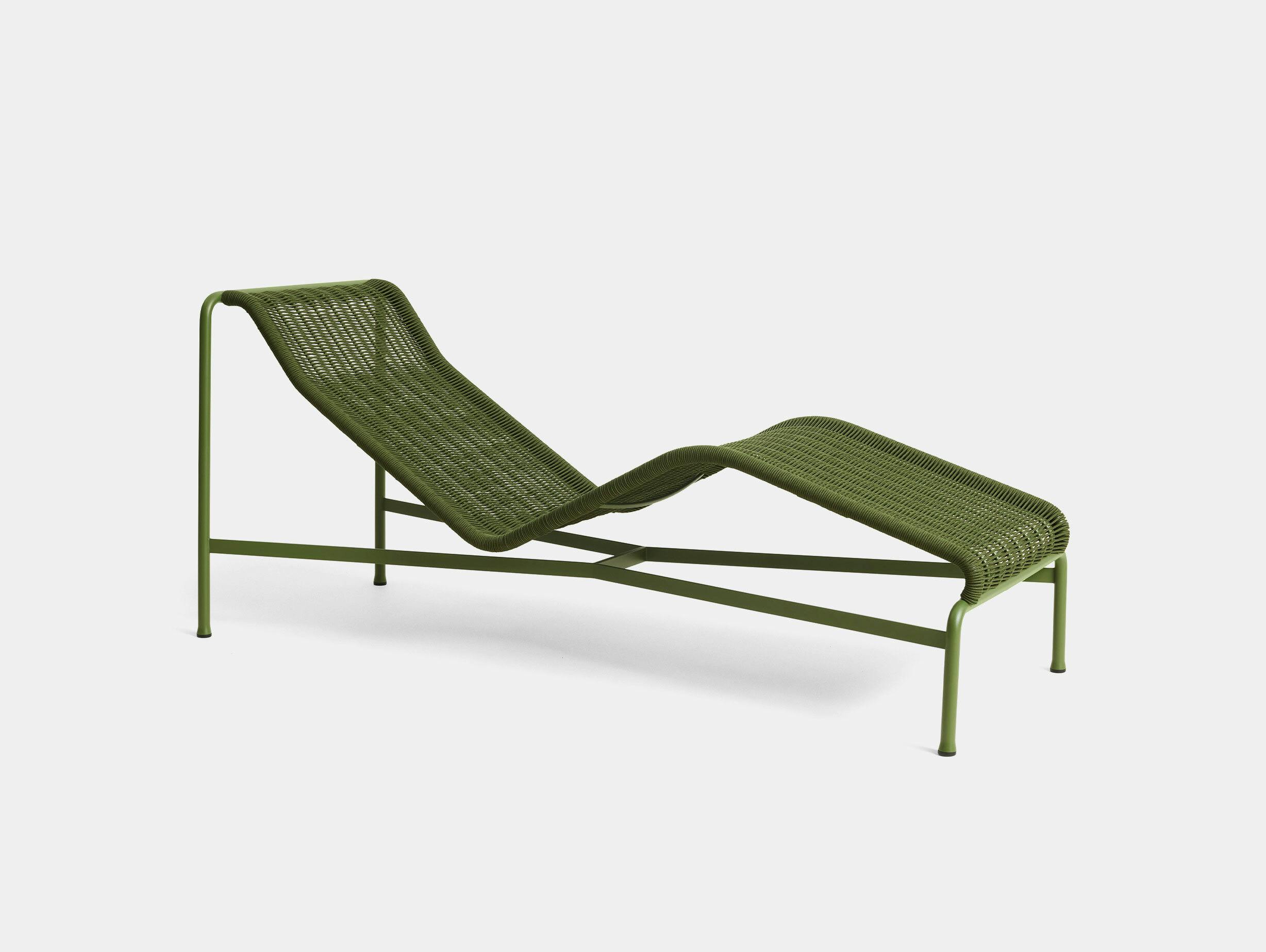 Hay palissade cord chaise longue olive