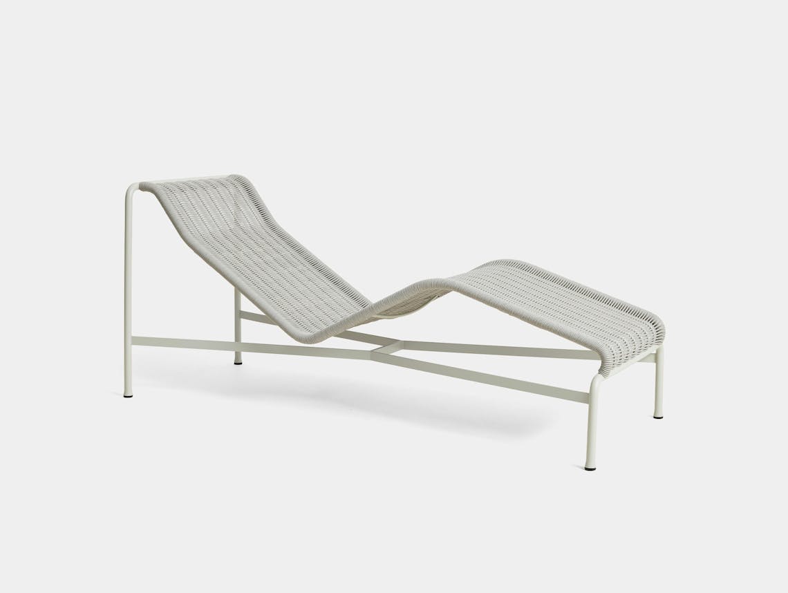 Hay palissade cord chaise longue sky grey