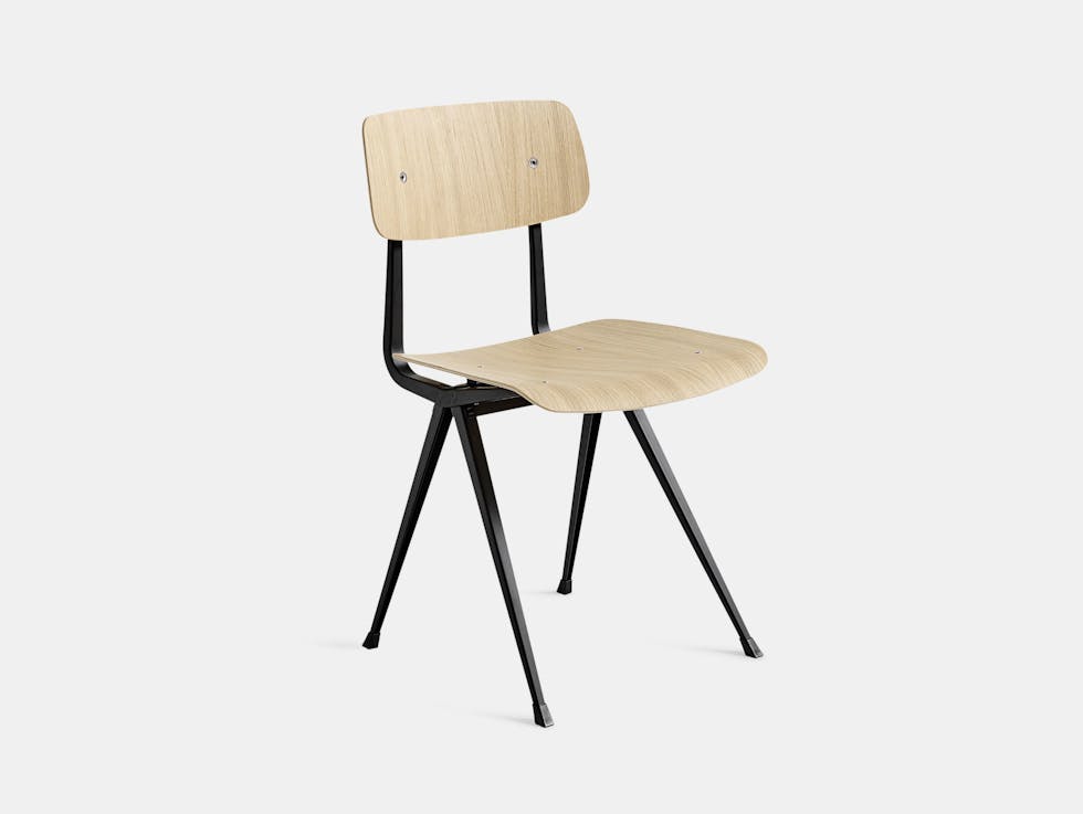 Hay Result Chair Oak Black Legs Wim Rietveld Friso Kramer