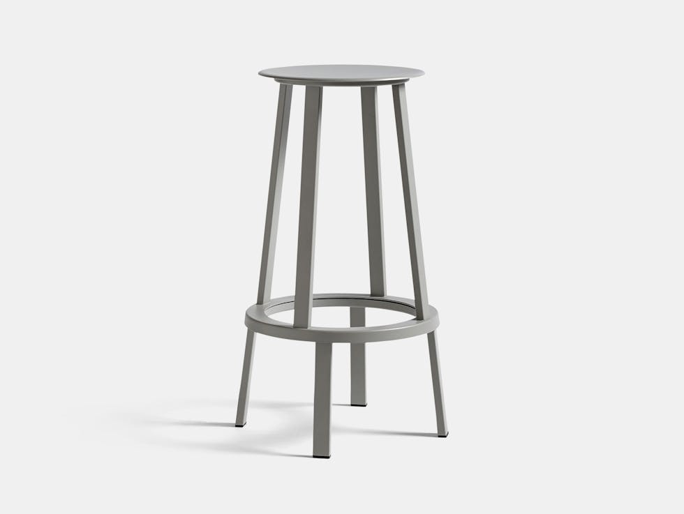 Hay Revolver Bar Stool High Sky Grey