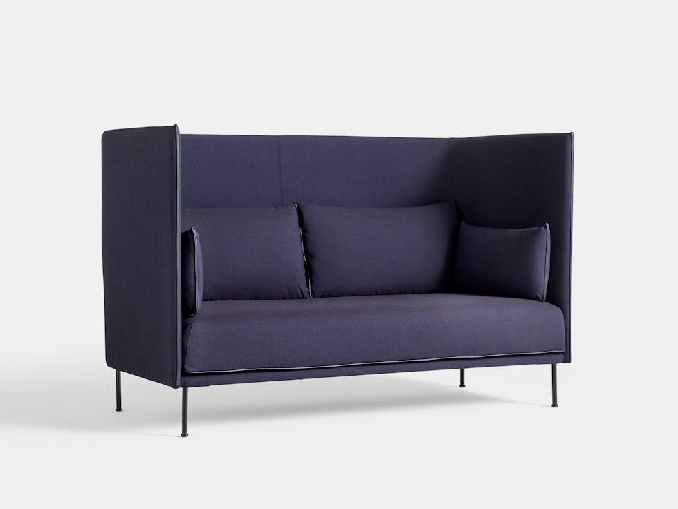 Hay silhouette sofa 2 seater high remix 783 silk black base
