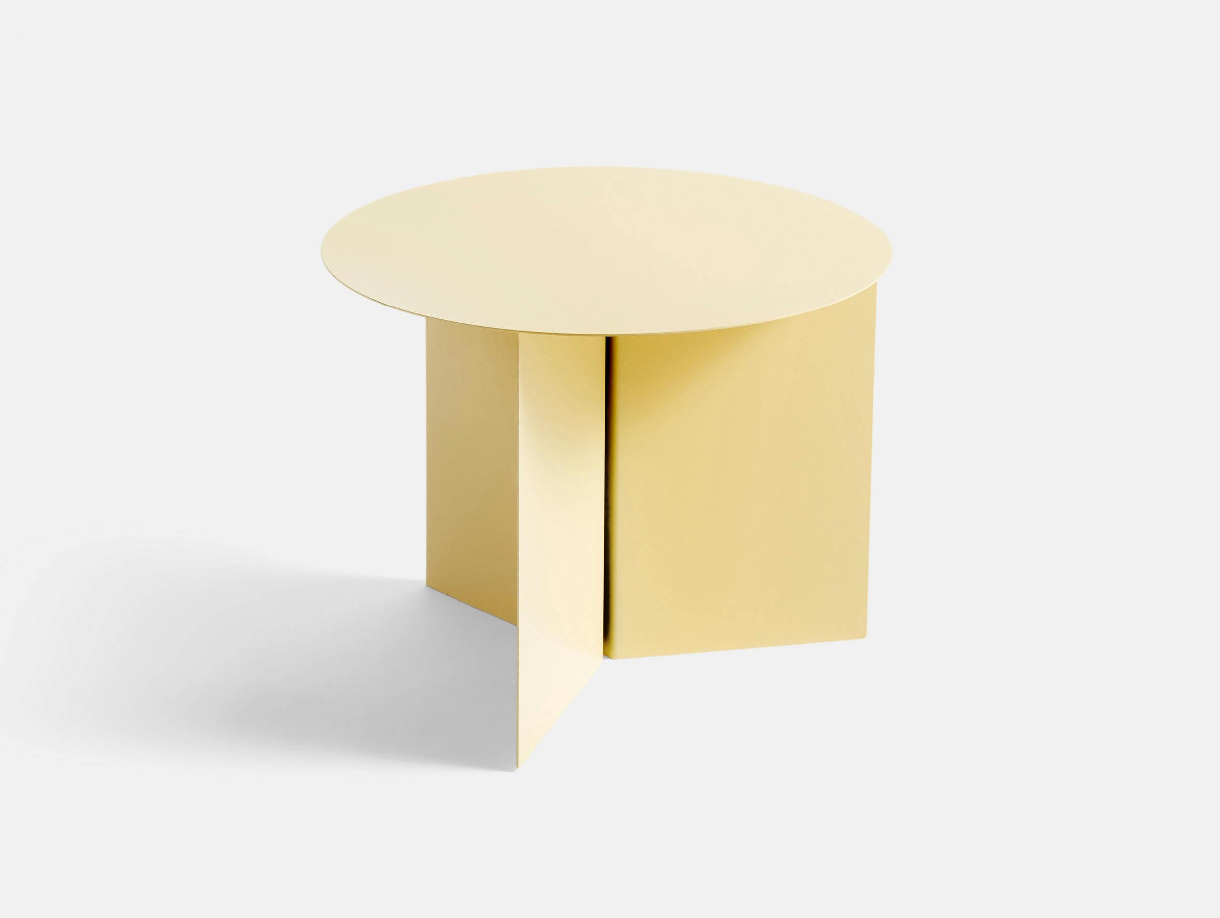 Hay Slit Table Round Light Yellow
