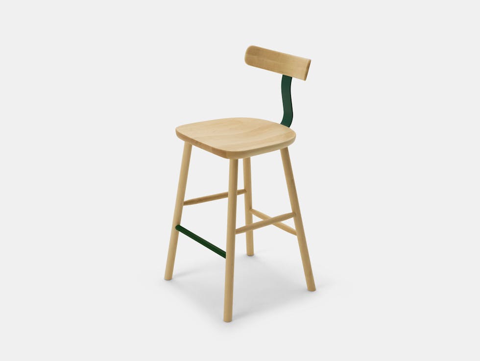 Maruni T 1607 Barstool M Maple Jasper Morrison