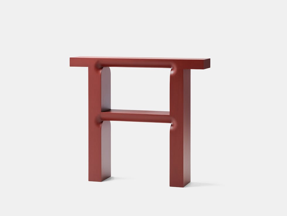 Matiazzi studio oe oto two level console dark red