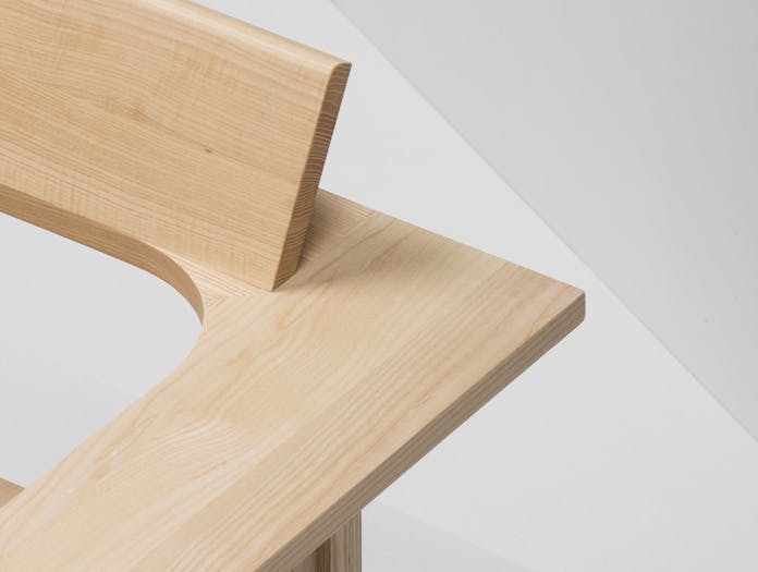 Mattiazzi Clerici 2 Seater Lounge Chair Natural Ash Detail Konstantin Grcic