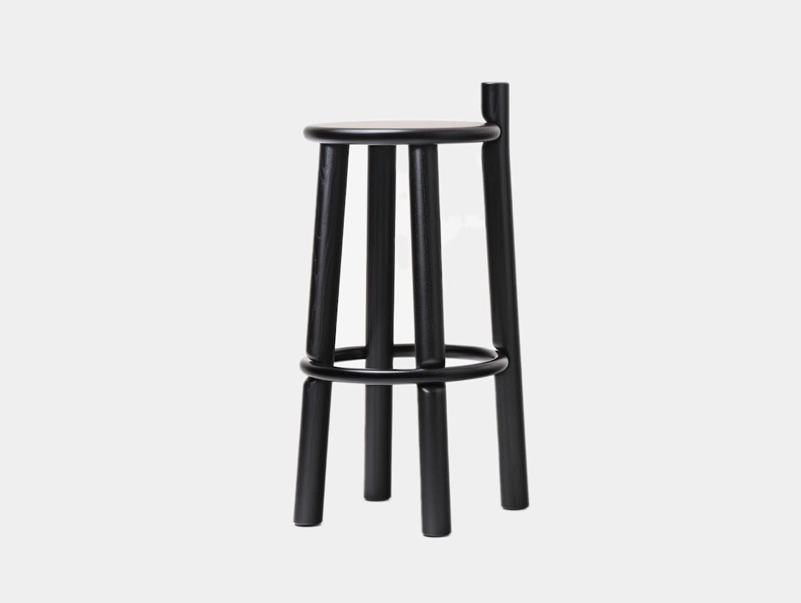 Mattiazzi dopo bar stool black ash