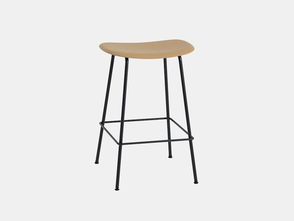 Muuto Fiber Barstool 65 Tubebase Ochre Iskos Berlin