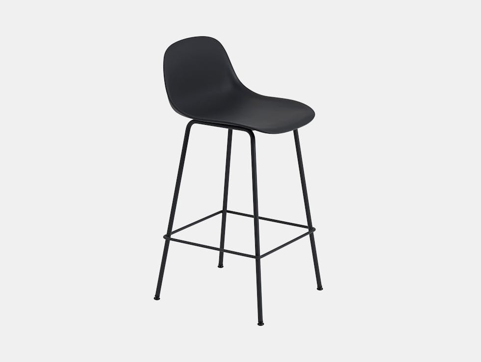 Fiber Counter Stool Tube Base with Backrest image