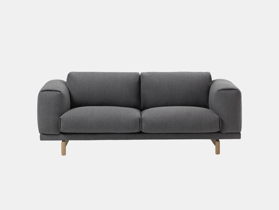 Muuto Rest Sofa 2 Seater Fiord 171 Oak Anderssen Voll