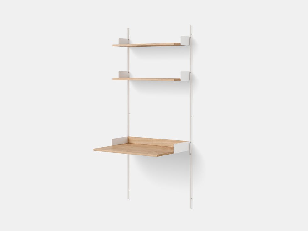 New works knut bendik humlevik study shelves oak white