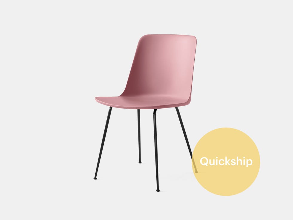 Quickship and tradition hee welling rely chair hw6 black base soft pink