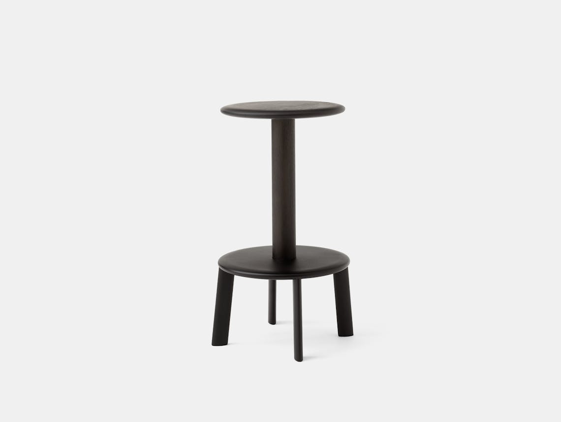 Quickship and tradition massif counter stool av39 dark stained oak warm black