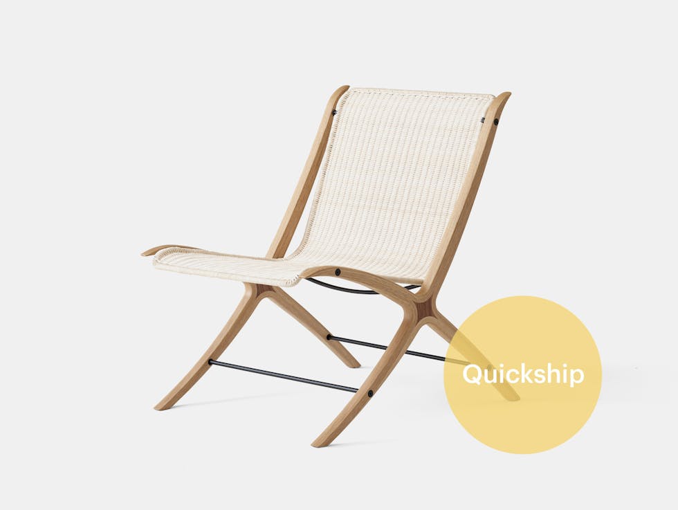 Quickship and tradition x lounge chair hm10 oak walnut