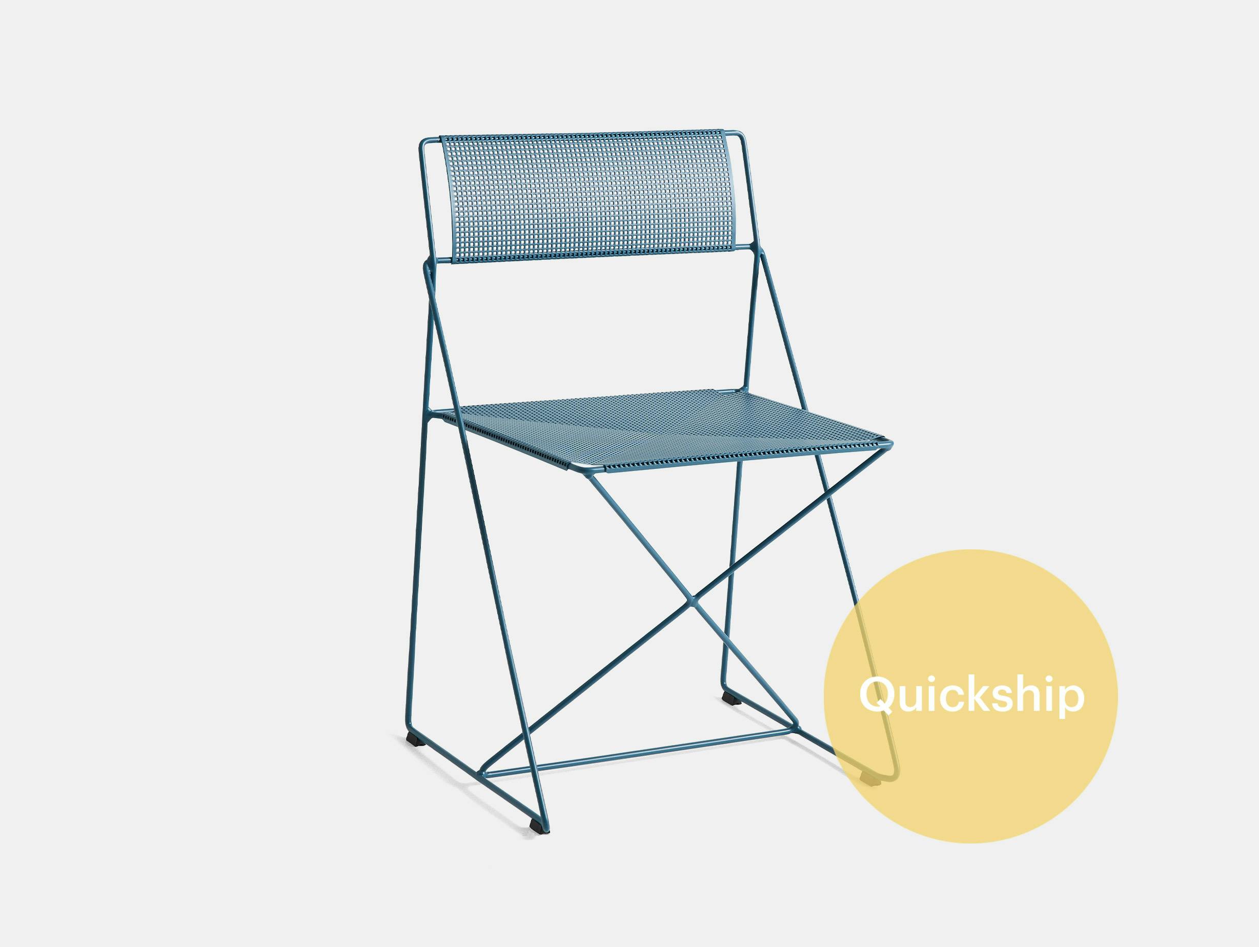 Quickship hay niels jorgen haugesenx line chair powder blue