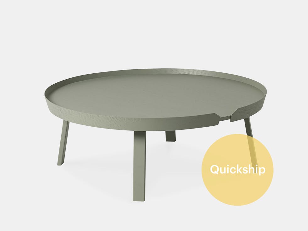 Quickship muuto around coffee table xlarge dusty green