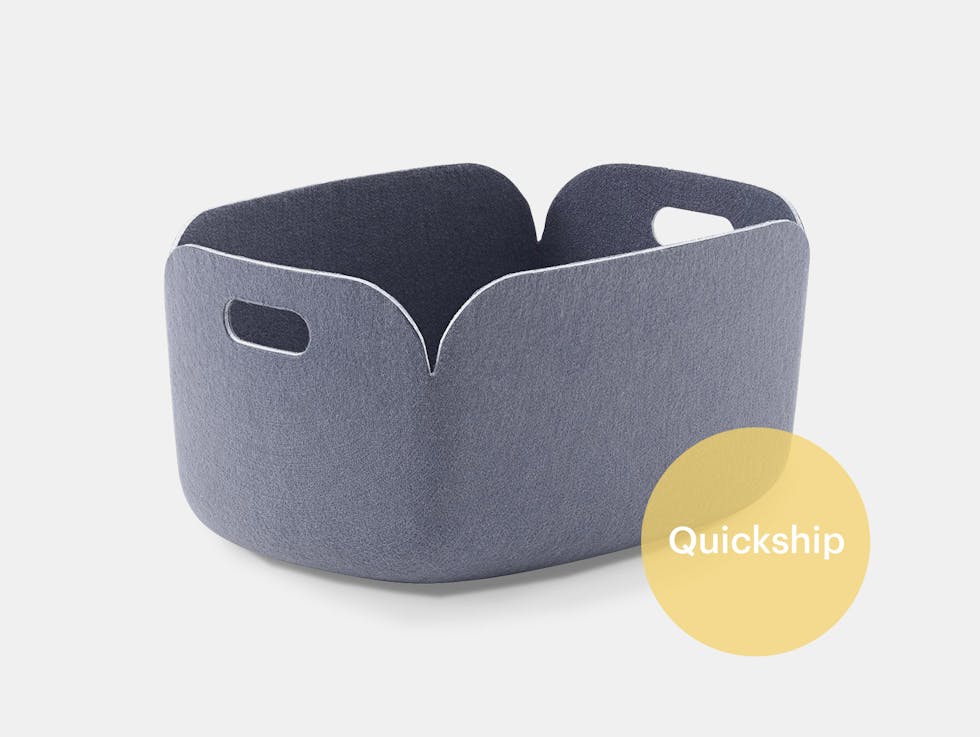 Quickship muuto restore basket blue grey
