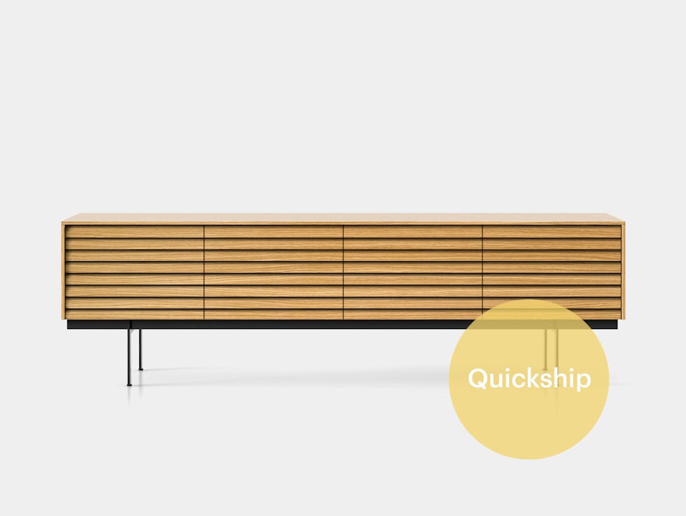 Quickship punt terence woodgate sussex sideboard ssx401 oak black epoxy 1