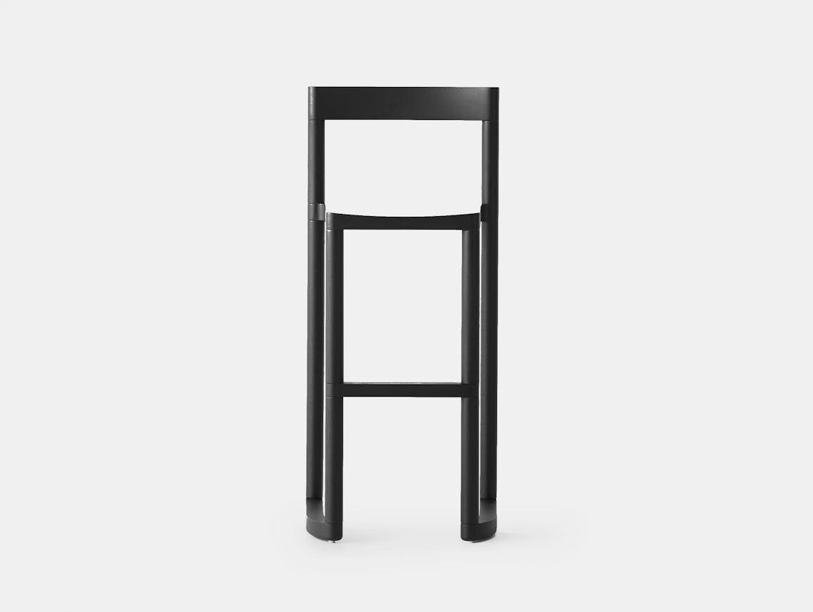 Resident pier bar stool black stained oak