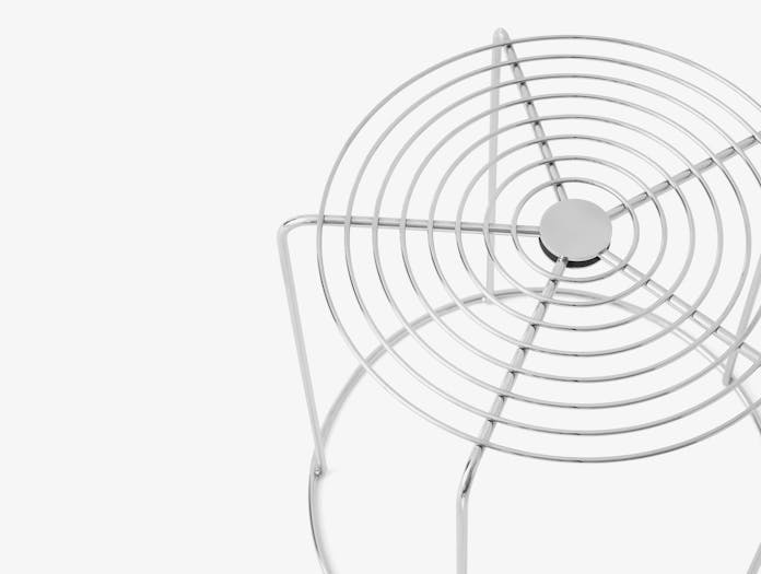 Tradition verner panton wire stool vp11 mirror polished steel lifestyle