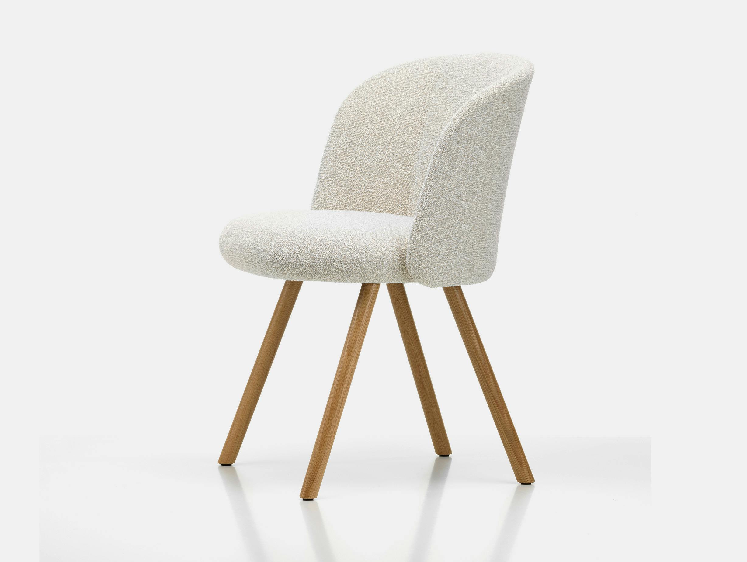 Vitra Barber Osgerby Mikado Side Chair Oak Nubia Ivory Pearl