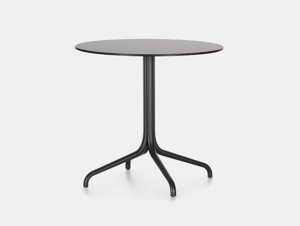 Vitra Belleville Outdoor Table Round Black Ronan Erwan Bouroullec