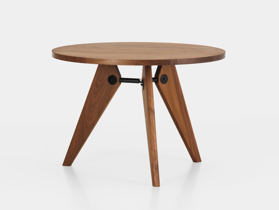 Vitra Gueridon Dining Table Prouve American Walnut 4