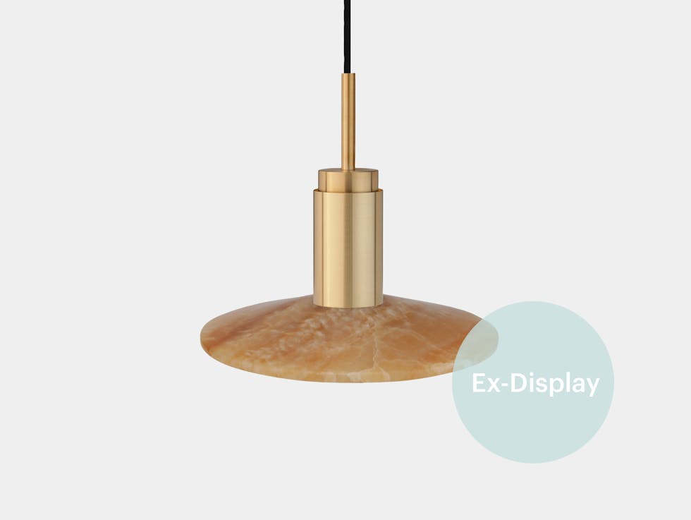 Donya Onyx Solar Pendant Light, Amber & Brushed Brass / 35% off at £374 image
